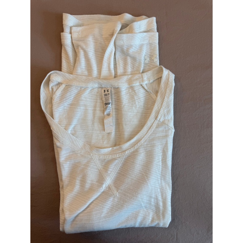 Under Armour Allseason Gear White Long Sleeve Athletic Gym Top SM Workout Layer‎ - Picture 11 of 11